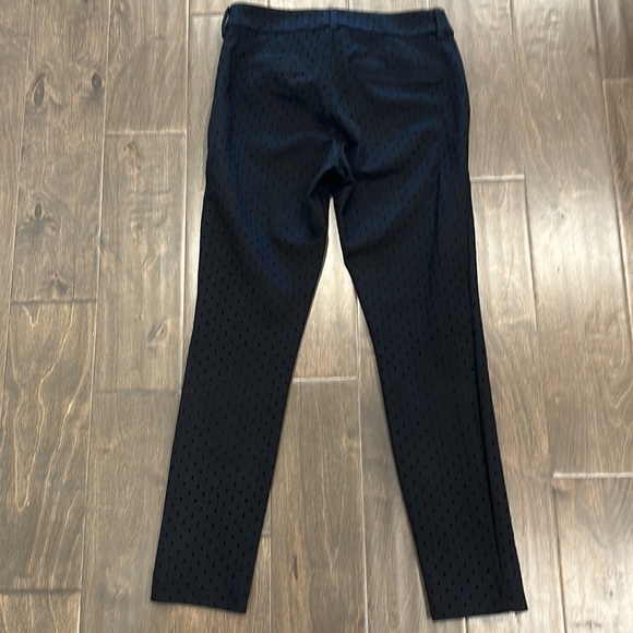 Old Navy Black Velvet Polka Dot Pixie Ankle Pants size 0 - Picture 2 of 7